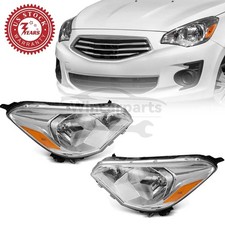 For 2017 2018 2019 2020 Mitsubishi Mirage G4 Pair Headlight Leftright Headlamps