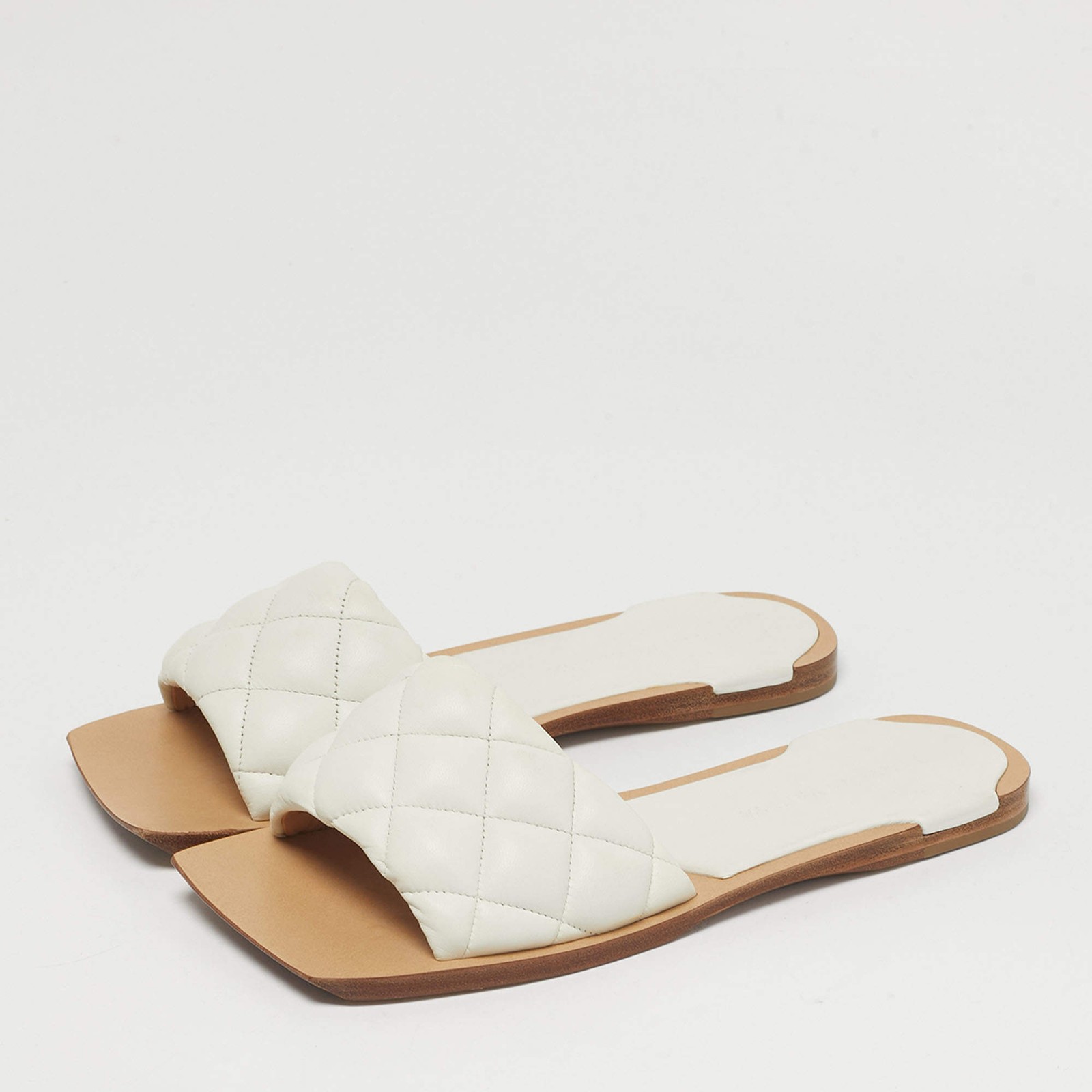 Bottega Veneta Lido Size 36 White Leather Flat Slides thumbnail 2