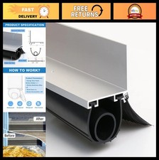 Universal Garage Door Seal Kit - Weatherproof Rubber  Brush, 10ft Heavy Duty Pa