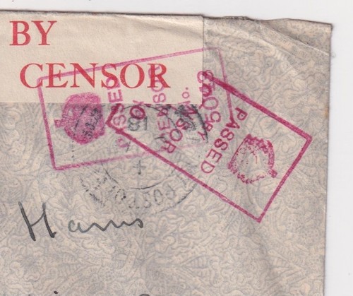 WW1 Militär 1918 untersuchte Basis Zensur Postgeschichte Brief nach London - Bild 2 von 3