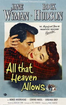 All That Heaven Allows poster Rock Hudson Jane Wyman on 1955 Old Movie Photo