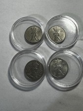 Lot Of 4 Denmark 10 Ore Coins- Three 1969’s & One 1953 As Pictured
