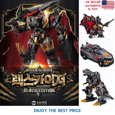 #ad Miniforce Dinoid Warrior REX KAISER Legacy Black Edition Transformer Robot 2026 $125.90