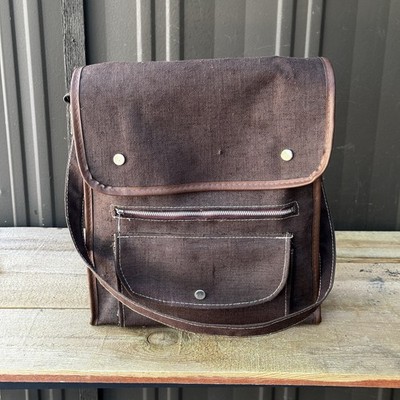Vintage Simon Mister Ernest Handbag Purse Canvas 12  X 10  X 3.5 