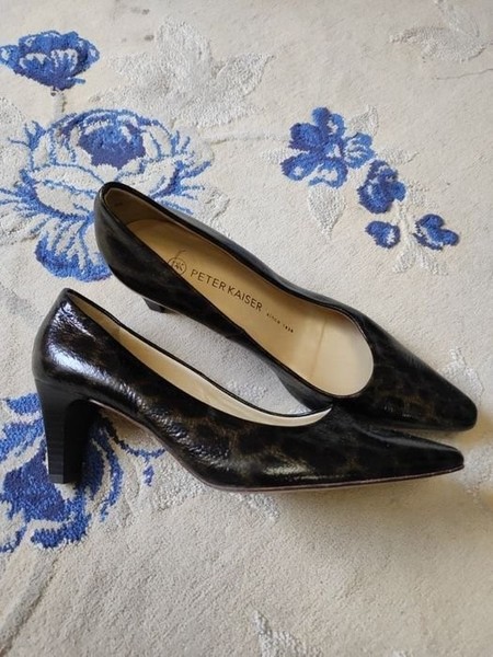 Women Heels Brown Leather 39