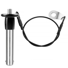 0.47 12mm Dia Quick Release Pin, 1.61 41mm Usable, 304 SS, Lanyard