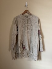 Magnolia Pearl Eyelet Sitting Bull Shirt Floral Patches Moonlight One Size