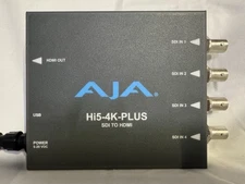 AJA Hi5‑4K‑Plus SDI to HDMI 2.0 Converter 4K60 w/ Power Supply Tested Working