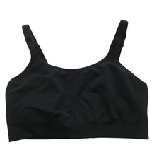 Soma Black Seamless Sports Bra Comfort Support Hook and Eye Closure XL