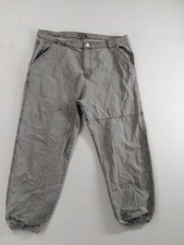 Boohoo Women Carpented Jeans 20 Gray High Waisted Slash Pocket Casual Denim