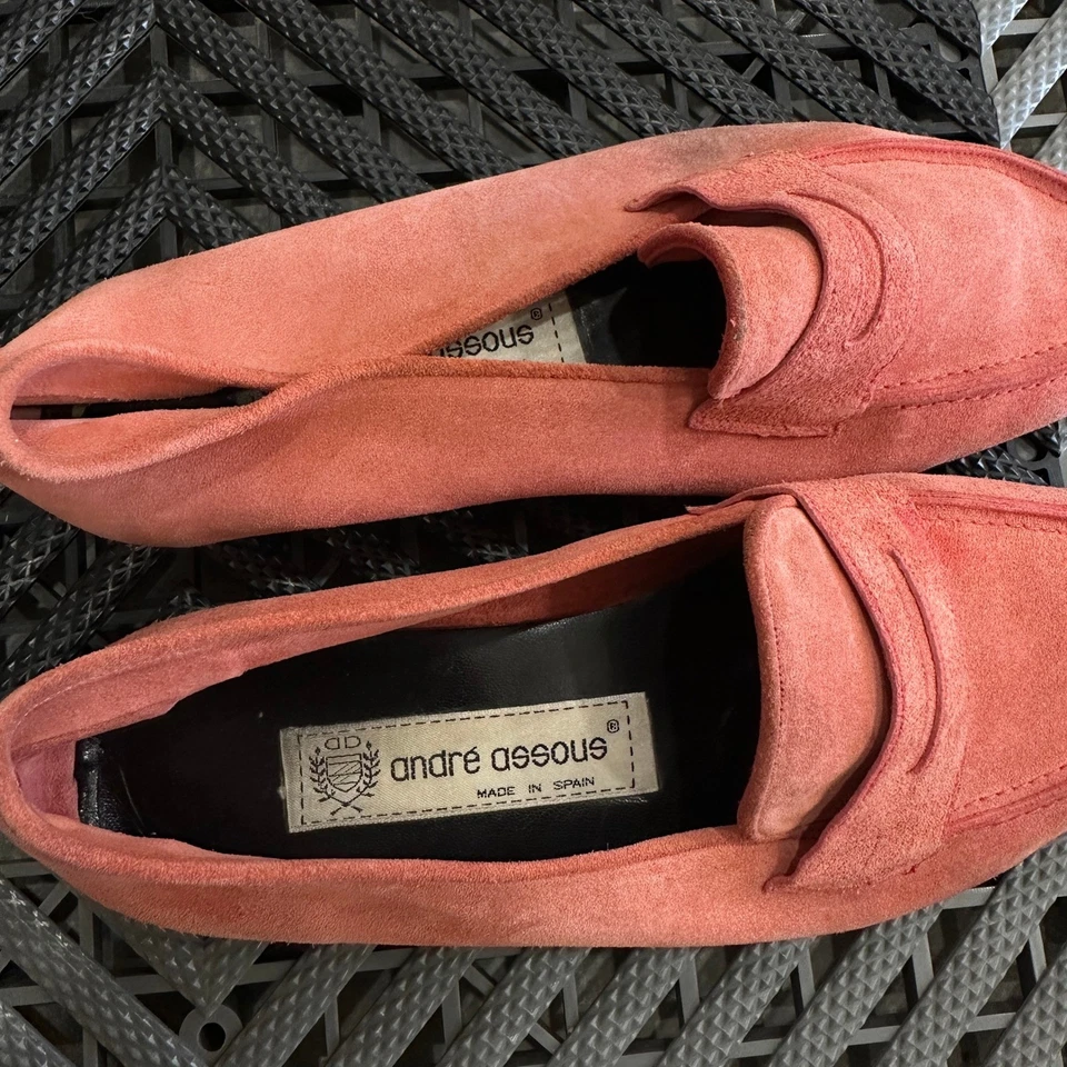 Andre Assous Coral Suede Leather Slip On Loafers Flats Women's Size 7 M - Image 3 of 4