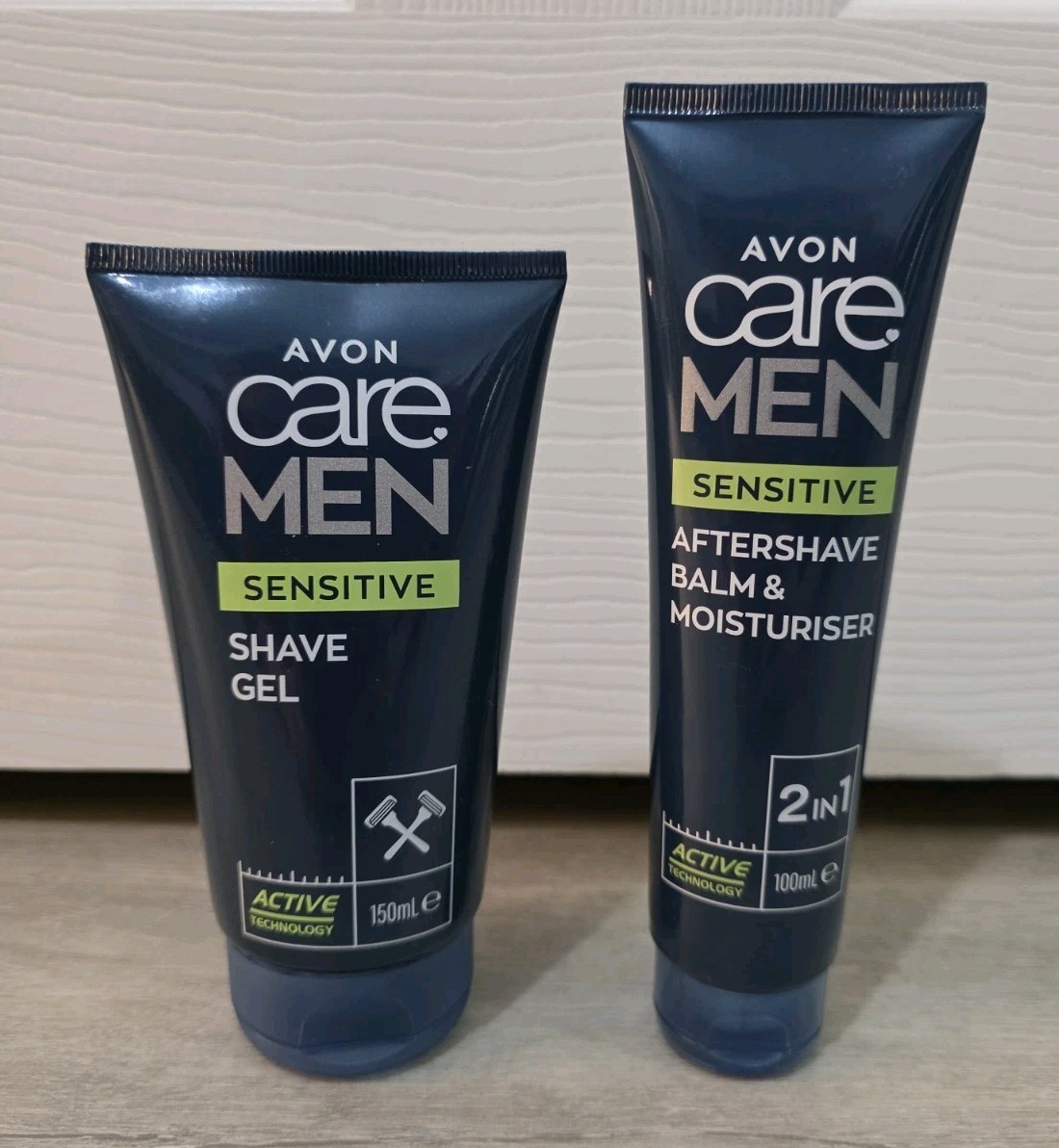 AVON CARE MEN -  SHAVE GEL & AFTERSHAVE BALM & MOISTURISER SENSITIVE SKIN BUNDLE