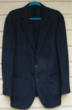 SuitSupply Ferla Havana Patch Unlined Blazer Navy Blue Wool Silk size 42L Slim