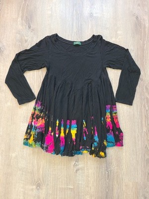 Kathmandu Imports Women OS One Size Tunic Top Stretchy Flare Festival Tie Dye 