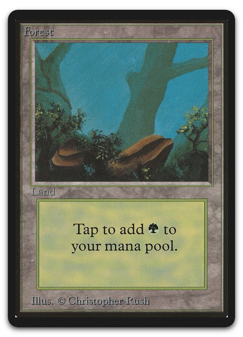 Forest (A) (LP) Beta Edition LEB Magic MTG