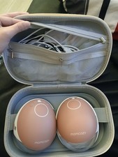 Momcozy Double Electric Breast Pump Hands-Free with Carrying Case Brown White