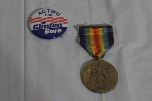 The Great War For Civilization WW1 Military Victory Medal with Ribbon Pin