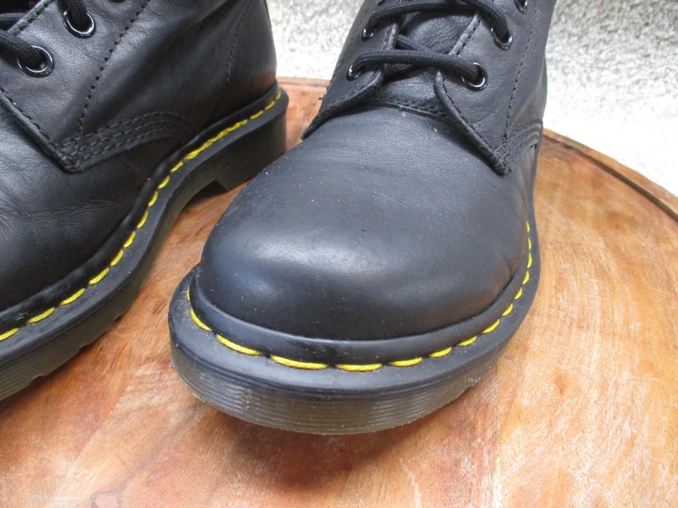 Botas Dr Martens Pascal para mujer talla 8 zapatos de combate de cuero negro con cordones Foto 4 de 4