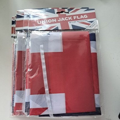 5er Set Union Jack Flaggen 30'' x 20'' Rayon Neu Vereinigtes Königreich Großbritannien   