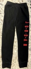 Air Jordan Jogger Sweatpants Boys Large Black Athletic Basketball Gym Logo Leg