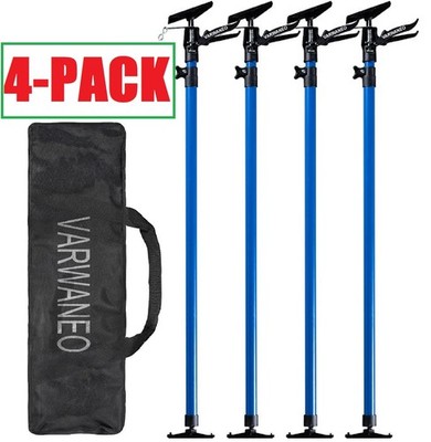 (4-PACK) Support Pole Steel Telescopic Quick Adjustable 3rd Hand Support System