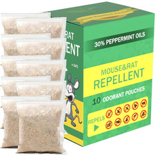 Vamoose Natural Rodent Repellent - 10 Pack Peppermint Oil - Mice & Rat Deterrent