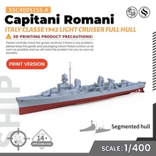 Model Kit for Italian Capitani Romani Class Light Cruiser 1942 Full Hull