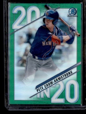 2020 Bowman Draft   20 in '20 Pete Crow-Armstrong #20IN20-PC Green Refractor /99