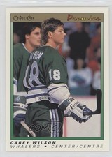 1990-91 O-Pee-Chee Premier Carey Wilson #128 t4m