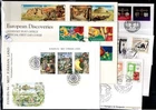 / SWEDEN, JERSEY, GUERNSEY 1994 - 6 FDC - CEPT - HISTORY, AVIATION, COINS