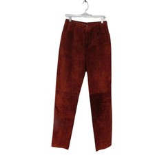Henri Bendel Ranna Rust Suede Pants Size 10 Vintage Western Festival