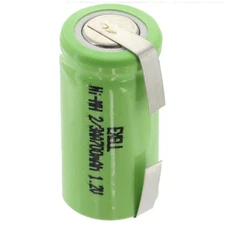 Exell 2/3AA NiMH 700mAh 1.2V Flat top Rechargeable Battery with Tabs
