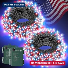 Red White and Blue Lights for Memorial Day Decorations and 4th of July Decoratio