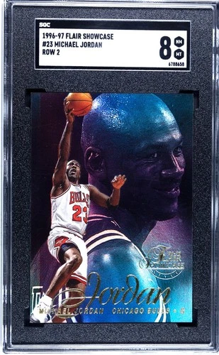 1996-97 Flair Showcase Michael Jordan #23 Row 2 SGC 8 Chicago Bulls Pretty Card!