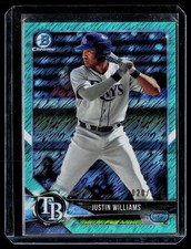 2018 Bowman #BCP10 Justin Williams Chrome Prospects Aqua Shimmer Refractor #/125