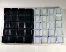 Wholesale Gem Display plastic box Storage for Gemstones/Diamond 3x3 cm 40 pieces