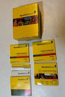 Rosetta Stone Spanish Language Learning Software Level 1, 2,3.version 3