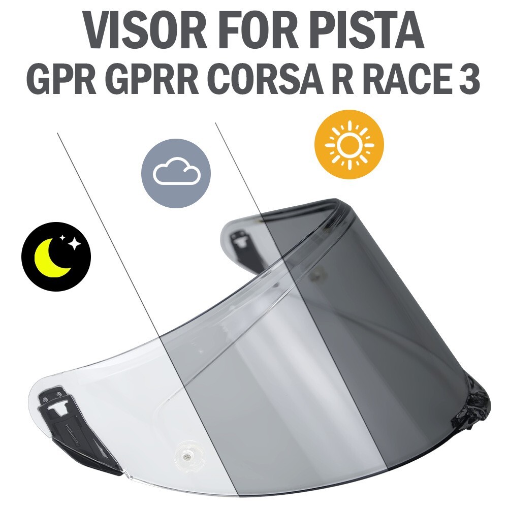 agv pista electronic visor Photochromic Clear visor Fit for AGV PISTA GPR PISTA GPRR CORSA R Helmet  Visor