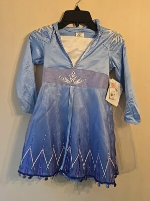 Official Disney Parks Disney Frozen 2 Elsa Dress Size S (4) Dress Up Costume New