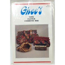 Ghee's Sewing Pattern 851 cosmetic clutch or tote bag uncut factory folded 1988