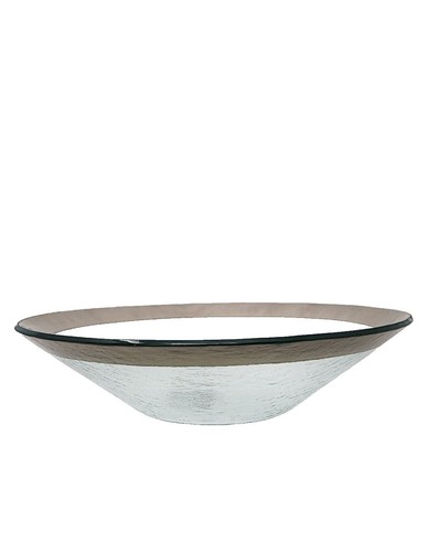 19” Tony Evans Designs Fused Art Glass Large Bowl Contemporary