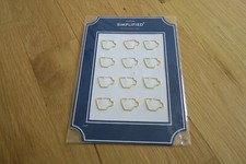 New Simplified Coffee Cup Shaped Paper Clips 12 Brass Gold