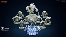 Pirate Sharks Fractions - Tabletop Shark Fish Warband D&D Set Selection