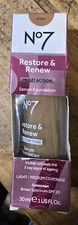 No7 Restore&Renew MultiActionSerum Foundation(Light-Medium Coverage) SPF20 Amber