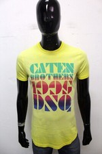 Dsquared2 T-Shirt Uomo Taglia M Maglietta Gialla Maglia Estiva In Cotone Logo