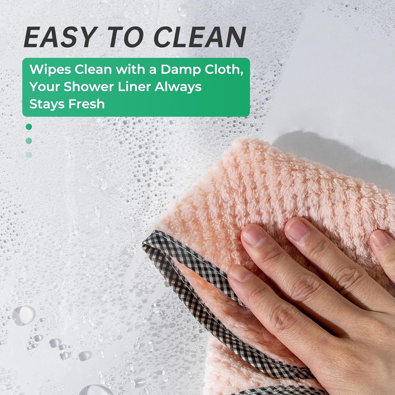 AmazerBath 54x72 Shower Curtain Stall, Plastic Shower Curtain Clear