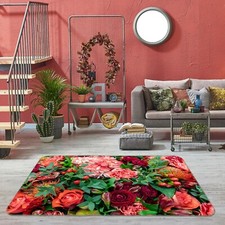 3D Beautiful Red Rose NAO6772 Game Rug Mat Elegant Photo Carpet Mat Fay