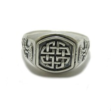 Genuine Sterling Silver Celtic Mens Ring Soli...