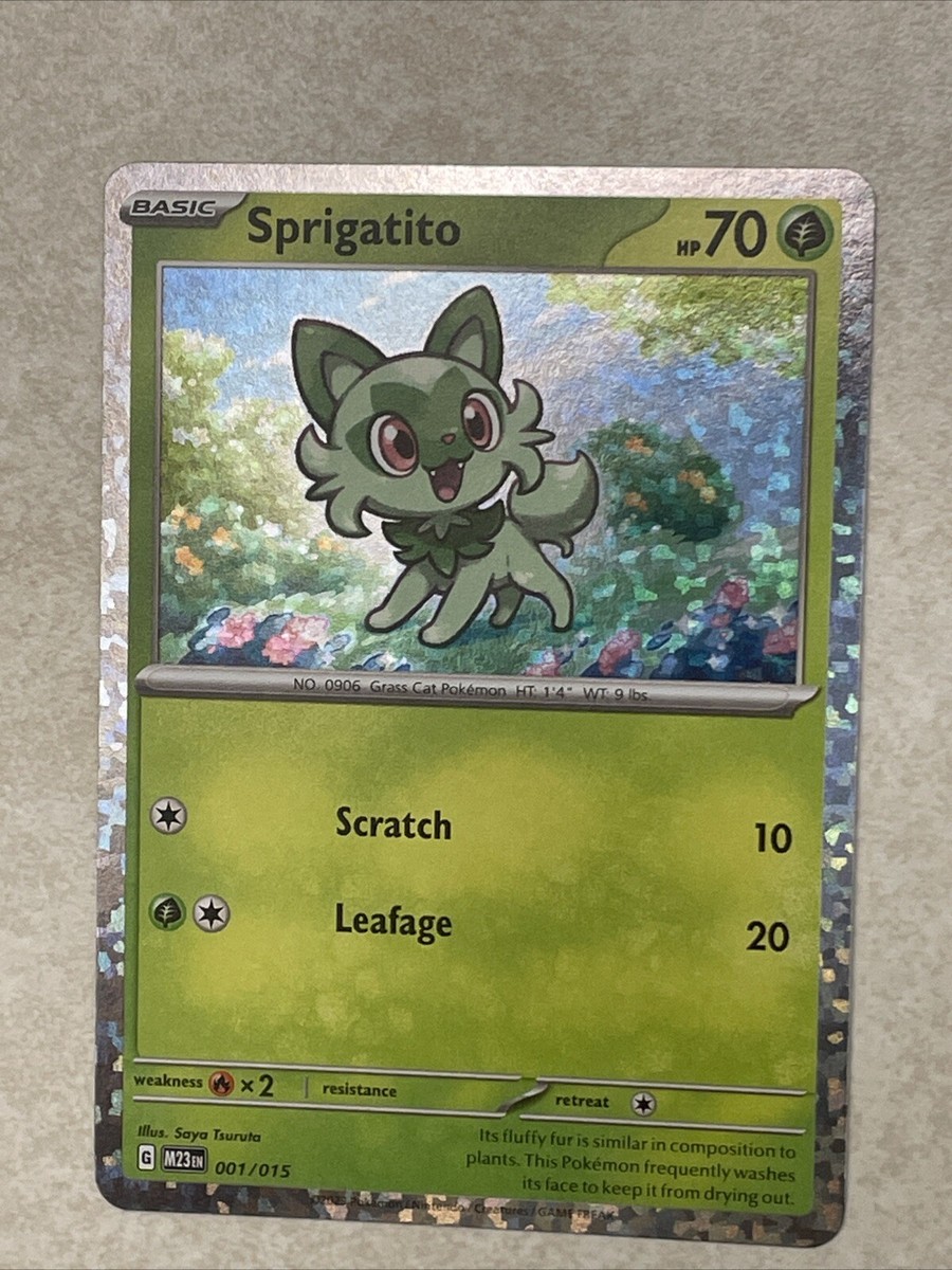 sprigatito pokemon card mcdonalds Mcdonald's Japan Promo Pack 2025 [1G] Leafage (20) Weakness / Resistance / Retreat Cost McDonald's Pokmon Card 001 Sprigatito,