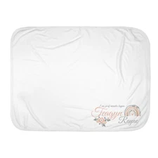 Baby Girl Personalized Custom Boho Rainbow Receiving Blanket